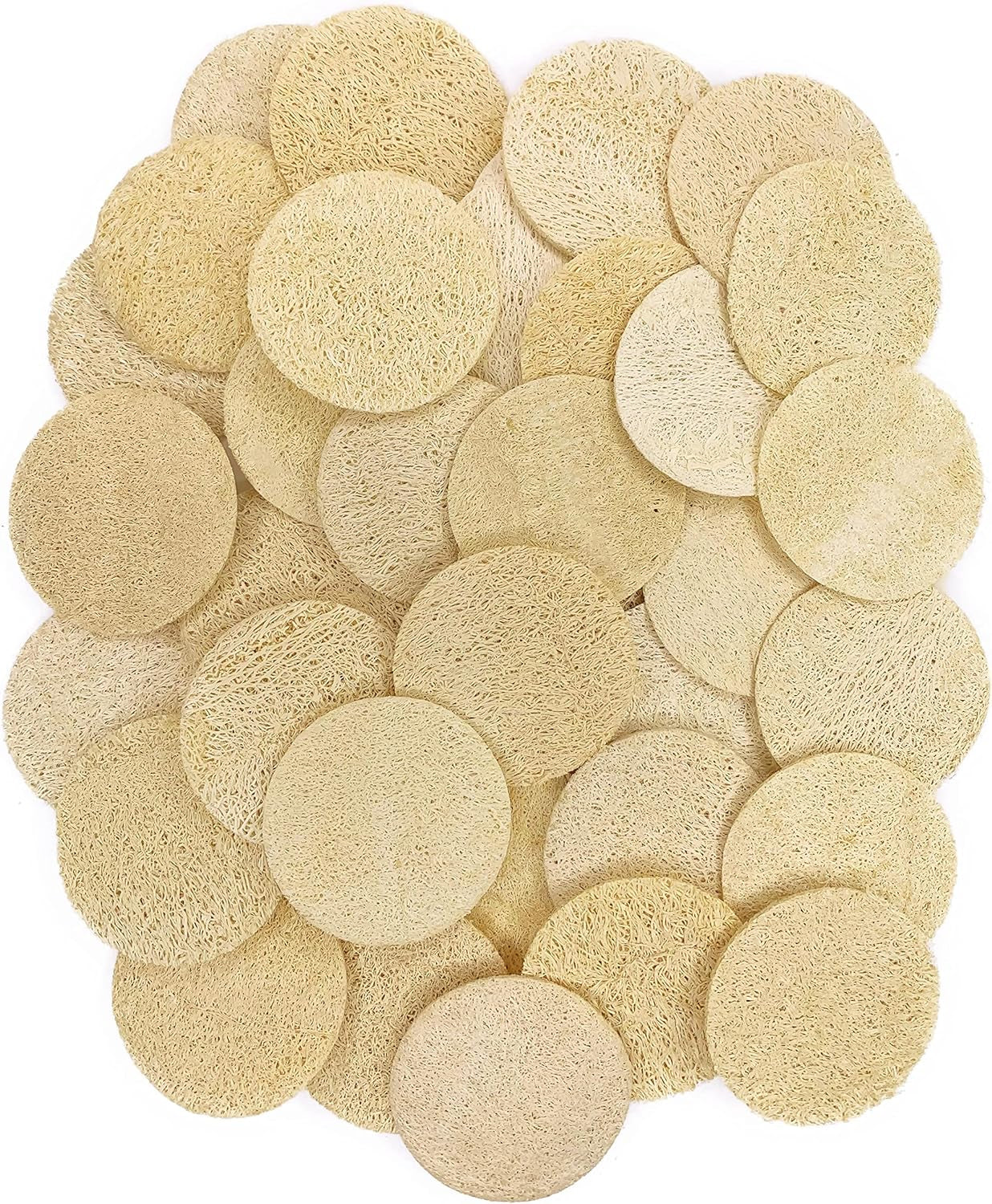 36 Pack Facial Loofah Pads round Loofah Facial Exfoliating Skin Scrub Pads