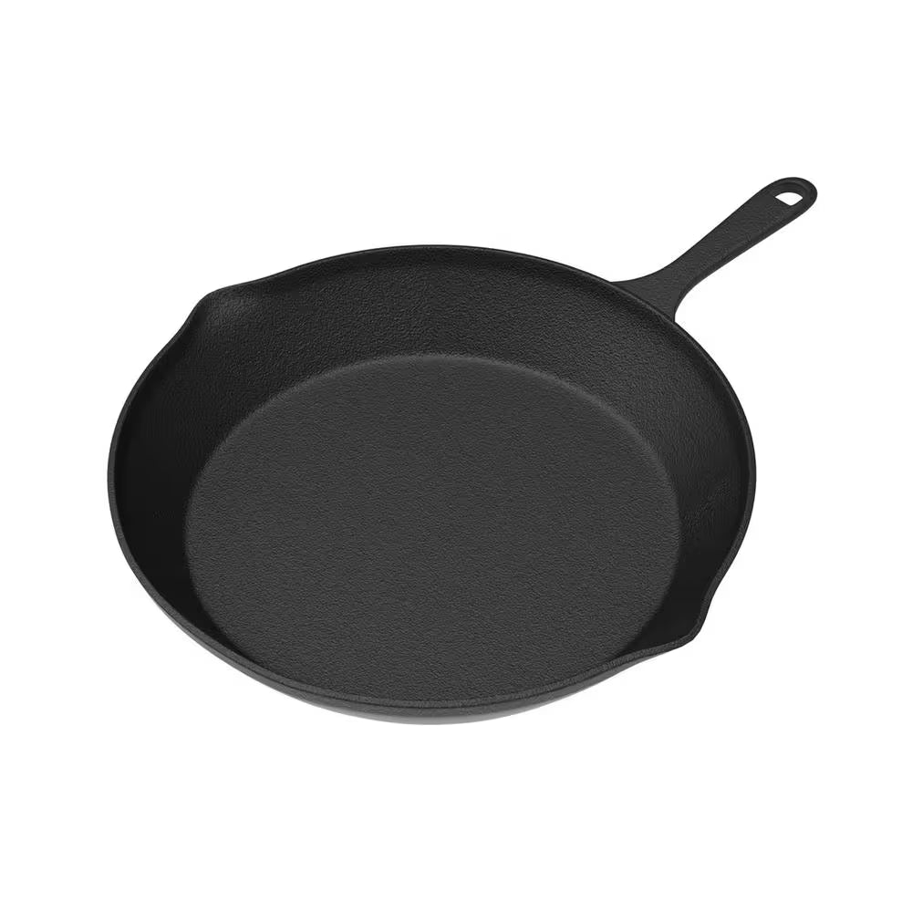 Pre-Seasoned 3-Piece Cast Iron Skillet Set in Black