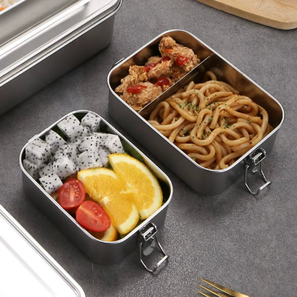 Stainless Steel Food Containers and Lunch Boxes (Various Sizes)