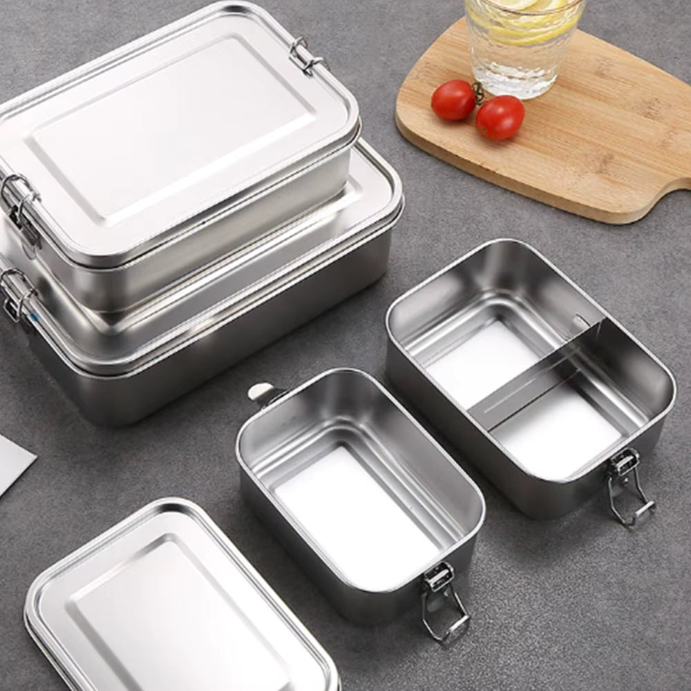 Stainless Steel Food Containers and Lunch Boxes (Various Sizes)
