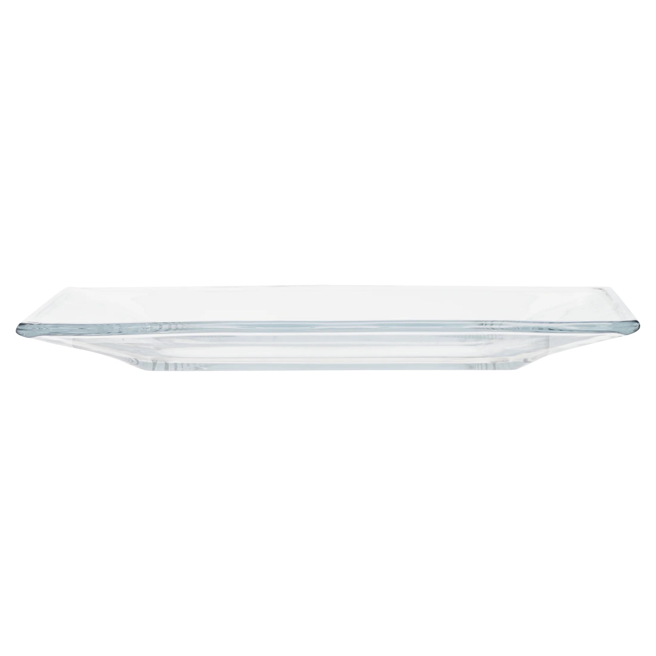 12-Piece Square Clear Glass Dinnerware Set