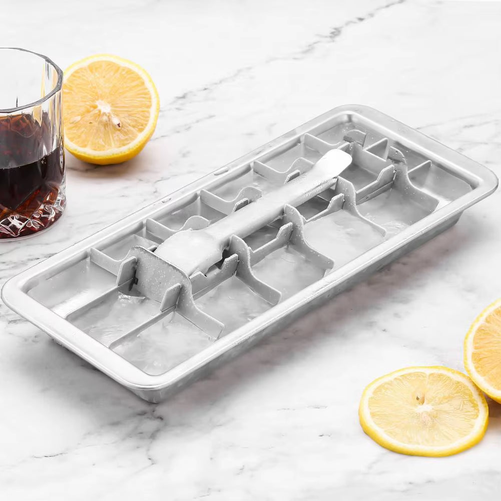18-Slot Stainless Steel Ice Cube Tray with Easy Release Handle - Removable, Dishwasher Safe Ice Mold for Home, Bar & Kitchen