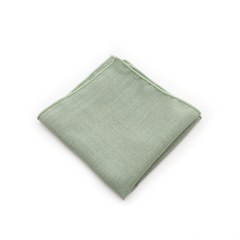 Solid Color 100% Cotton Hanky Vintage Pink Sage Green Blue Hankies Men'S Suits Pocket Square Handkerchief Towel Casual Gift